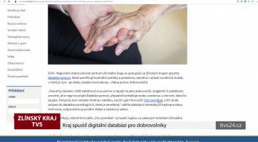 Kraj spustil digitální databázi pro dobrovolníky