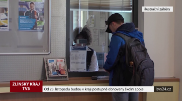 Od 23. listopadu budou v kraji postupně obnoveny školní spoje