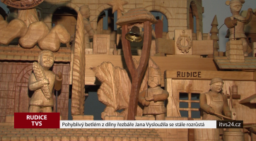 Pohyblivý betlém z dílny řezbáře Jana Vysloužila se stále rozrůstá