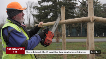 Obec a dobrovolní hasiči vysadili ve dvou lokalitách nové stromky