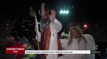 Městem projela nebeská jízda a Mikuláš na povoze