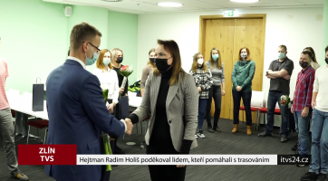 Hejtman Radim Holiš poděkoval lidem, kteří pomáhali s trasováním