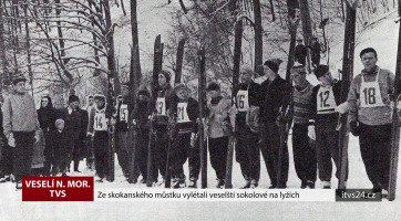 Ze skokanského můstku vylétali veselští sokolové na lyžích