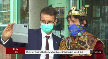 Hejtman Radim Holiš přivítal zástupce tříkrálových koledníků