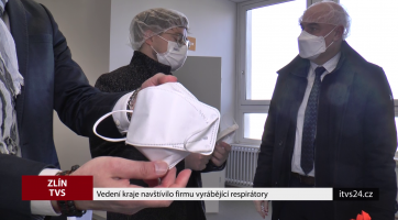 Vedení kraje navštívilo firmu vyrábějící respirátory