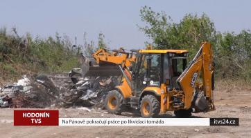 Na Pánově pokračují práce po likvidaci tornáda