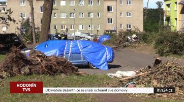 Obyvatelé Bažantnice ve spolupráci s dobrovolníky stále odklízejí následky tornáda