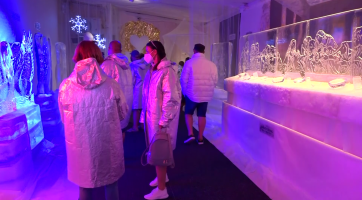 V Rožnově jsou k vidění sochy z ledu, jediné v Evropě