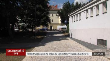 Rekonstrukce páteřního chodníku ve Smetanových sadech je dokončena