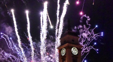 Novoroční ohňostroj mohly na brodském náměstí sledovat i děti