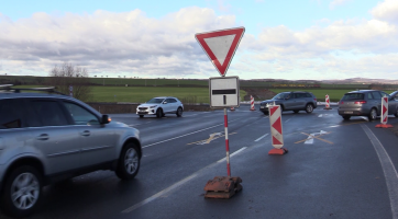 Stavba napojení na dálnici D55 u Starého Města komplikuje provoz