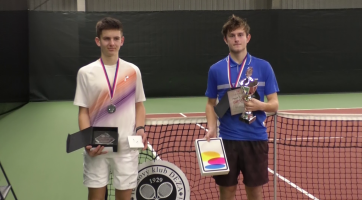 Halové Mistrovství ČR v tenise dorostu vyhrál plzeňský Pazdera