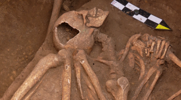 Archeologické nálezy na Modré odhalily nové hroby se třemi kostrami