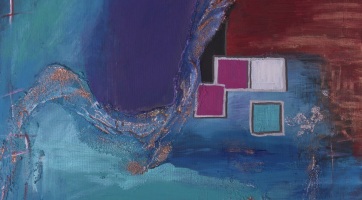 16. etáž Baťova mrakodrapu zdobí abstraktní akryly