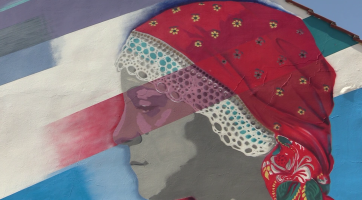 Během Slováckého roku vzniklo v Kyjově folklorní graffiti