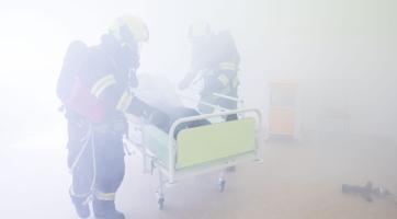 Hasiči evakuovali oddělení následné péče, naštěstí jen cvičně