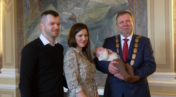 Uherské Hradiště slavnostně přivítalo svého prvního letošního občánka