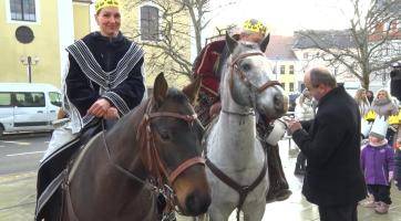 Průvod tří králů na koních prošel centrem Hodonína
