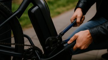 Zloději se zalíbilo elektrokolo zaparkované před hospodou. Dlouho si ho neužil...