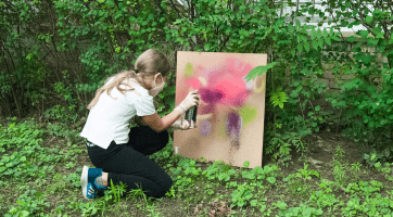 Děti si v Hodoníně vyzkoušely legální graffiti