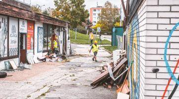 Na Jižních Svazích začala demolice Šmoulího města