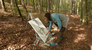 Kolem hradu Buchlov najdete malíře v plenéru
