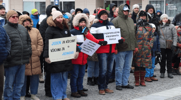 Pět set lidí manifestovalo na podporu prezidenta v Kyjově