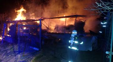 noční požár v Halenkovicích