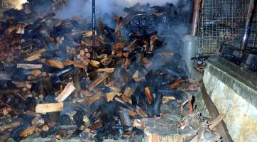 noční požár v Halenkovicích