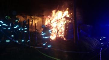 noční požár v Halenkovicích