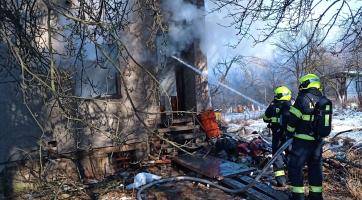 Požár v Bystřici p. Hostýnem. Foto: HZS ZK