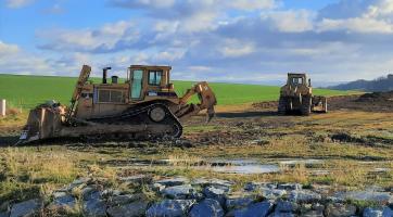 Stavba úseku dálnice D49 začala zemními pracemi