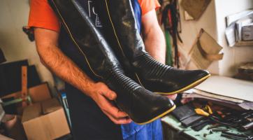 Krojová obuv Jiřího Hýži. Foto: Kateřina Nosková