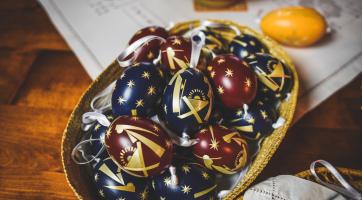 Slámové kraslice Zdeňky Rajsiglové. Foto: Kateřina Nosková