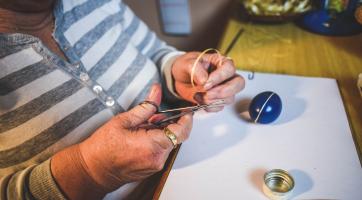 Slámové kraslice Zdeňky Rajsiglové. Foto: Kateřina Nosková