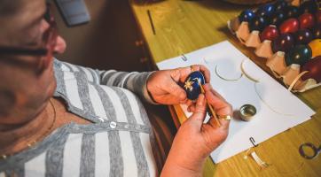 Slámové kraslice Zdeňky Rajsiglové. Foto: Kateřina Nosková