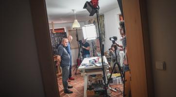 z natáčení v ateliéru Miroslava Maliny