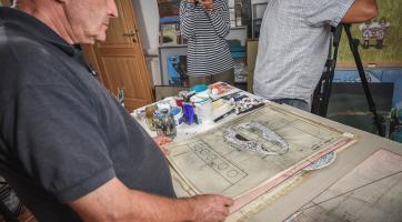 z natáčení v ateliéru Miroslava Maliny