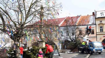 velikonoční výzdoba ve Valašském Meziříčí