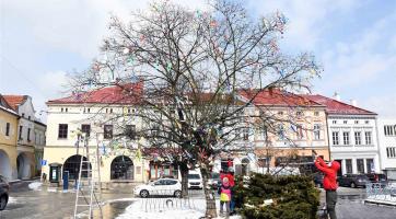 velikonoční výzdoba ve Valašském Meziříčí