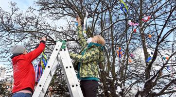 velikonoční výzdoba ve Valašském Meziříčí