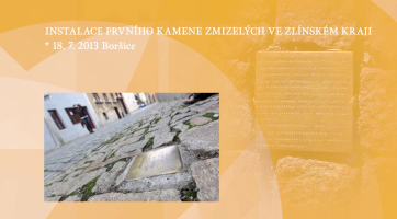 Instalace prvního Kamene zmizelých ve Zlínském kraji