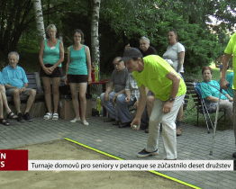 Turnaje domovů pro seniory v petanque se zúčastnilo deset družstev