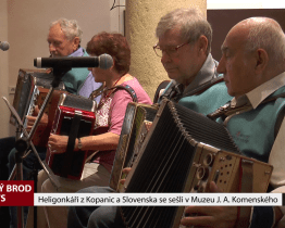 Heligonkáři z Kopanic a Slovenska se sešli v muzeu J. A. Komenského