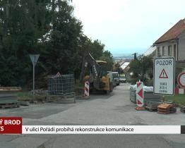 V ulici Pořádí probíhá oprava komunikace