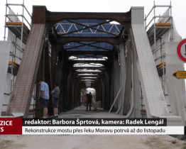 Rekonstrukce mostu přes řeku Moravu potrvá až do listopadu