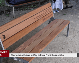 Slavnostní odhalení lavičky Františka Veselého
