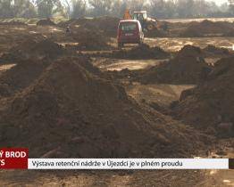Výstavba retenční nádrže v Újezdci je v plném proudu