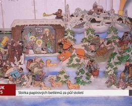 V Hluku vystavují sbírku papírových betlémů za půl století