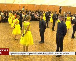 Společenský ples se nesl v pohádkovém duchu Krásky a zvířete